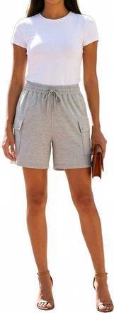 Tribal Pull On Cargo Shorts In Grey