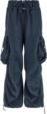 The Attico Parachute Broek - Dames - Wijde Broeken - Blauw - XS - Katoen - Broeken