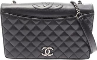 Chanel Pre-owned Vintage Schoudertas - Dames - Vintage Schoudertas - Zwart - ONE Size - Leer - Vintage