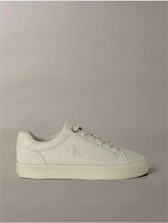 Calvin Klein Womens Womens Cazini Sueded Sneaker - White - 6.5
