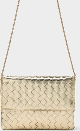 Simons Womens Braided flap clutch