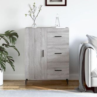 vidaXL Credenza Grigio Sonoma 69,5x34x90 cm in Legno Multistrato - Vidaxl