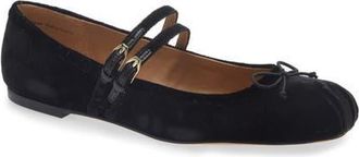 Dolce Vita Gibsen Mary Jane Flat in Nero Velvet at Nordstrom, Size 9.5