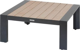 Hesperide Hesperide - Mesa De Centro Cuadrada De Jard&iacute;n Evasion Grafito Y Miel 87 X 87cm En Aluminio - Hesp&eacute;ride