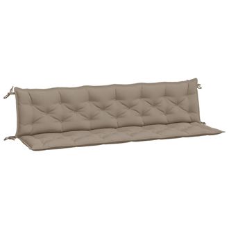 vidaXL Cojines De Banco De Jard&iacute;n 2 Uds Tela Oxford Taup&eacute; 200x50x7 Cm Vidaxl