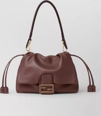 Fendi mamma baguette medium leather shoulder bag