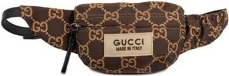 Gucci Pre-owned Nylon Belt Bag - Dames - Vintage Heuptassen - Bruin - ONE Size - Nylon - Vintage