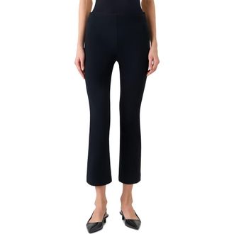 Akris Stretch Crepe Crop Pants in Black at Nordstrom, Size 10
