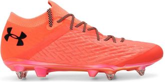 Under Armour Mens Clone Magnetic Astro Turf Football Boots Orange 8 UK
