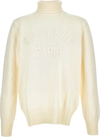 Givenchy Truien & Vesten, Heren, Beige, L, Katoen, Coltrui met Geborduurd Logo