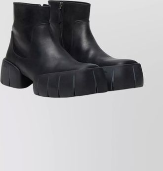 Diesel chunky sole ankle boots with sculpted design