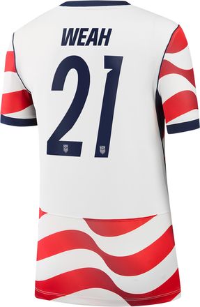 Nike Timothy Weah USMNT 2026 Stadium Home Nike Womens Dri-FIT Soccer Jersey in White | NN203943409-USM