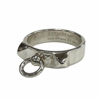 Herm&egrave;s Silver Silver 925 Band Ring (Pre-Owned)