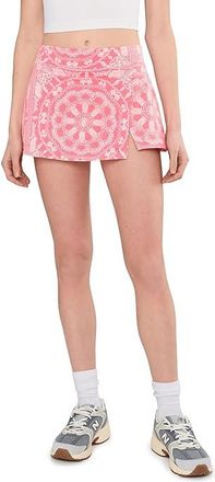 Free People Movement Printed Hot Shot Mini Skort Womens Dress Bandana Fruit Punch : LG (Womens 12-14), Cotton/Elastane