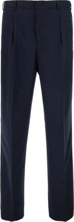 Pantaloni Torino Sartoriale broek met plooien - Heren - Straight fit broeken - Blauw - M - Broeken