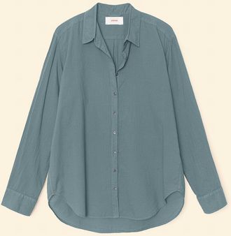 Xirena Womens Beau Shirt Top In Steely Blue