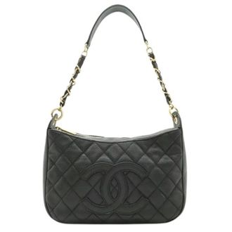Chanel Pre-owned Matelasse Caviar Schoudertas - Dames - Pre-owned - Zwart - Maat: ONE Size Leer