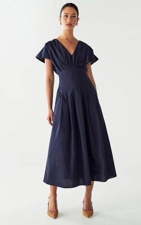 Willa June Midi Dress in Navy Blue at Nordstrom, Size 4