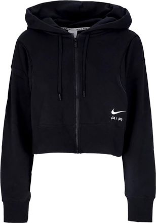 Nike Air Fleece Zip Hoodie - Dames - Sportshirts - Zwart - L - Katoen - Fitness