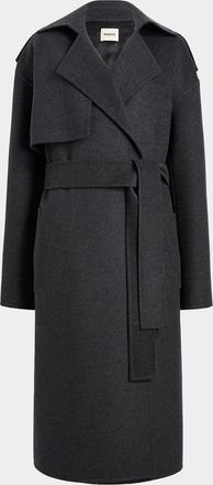Khaite Manston Belted Wool Coat