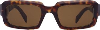 Prada Dark Brown Rectangular Mens Sunglasses PR 27ZS 19J09Z 54