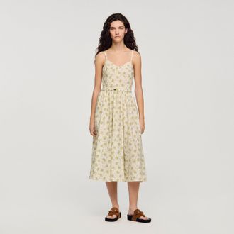 Sandro Floral maxi dress with straps