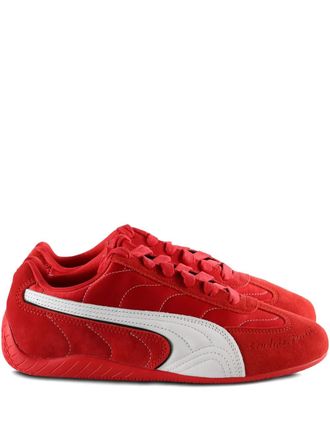 Puma logo-detailing sneakers - men - Fabric/Calf Leather/Rubber - 8.5 - Red