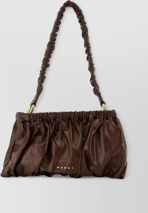Marni prisma leather clutch bag