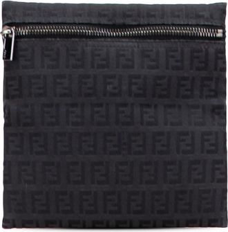 Fendi Pre-owned Fendi Zucchino Canvas Pouch AQ5PO3XZU50GJAGF