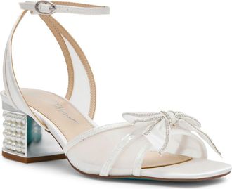 Betsey Johnson Cody Ankle Strap Sandal in Ivory at Nordstrom, Size 7.5