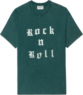 Zadig&Voltaire T-shirt Teddy Rock N Roll con borchie - Verde