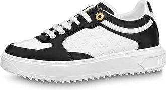 Louis Vuitton (WMNS) LOUIS VUITTON Time Out Sneakers White Mini monogram Black 1ABUSJ