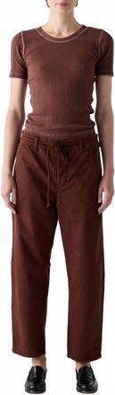 Amo Elaine Drawstring Pant In Cocoa