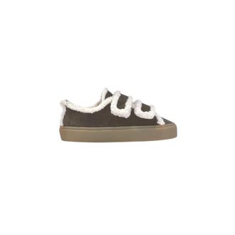 INUIKII Shearling Low Velcro - Dames - Schoenen - Bruin - Maat: 36 EU Wol