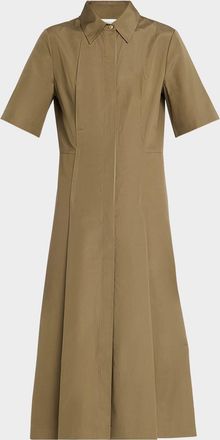 Vince Canvas Tape Short-Sleeve Shirtdress