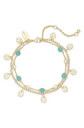 Ramy Brook Arianna Layered Anklet in Turquoise Multi at Nordstrom