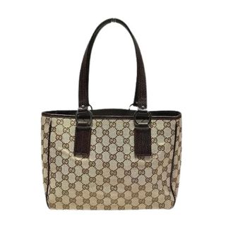 Gucci Pre-owned Tote Bags, female, Brown, Size: ONE SIZE Pre-owned GG Canvas Tote Bag
