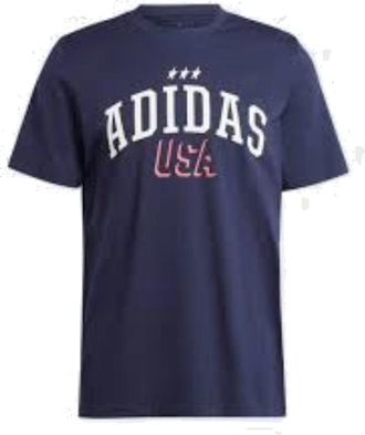 adidas Americana Graphic T-Shirt Asia Sizing Navy White IN6477