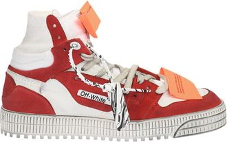 Off-white Red High-top Leather Sneakers