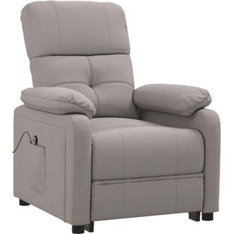vidaXL Sill&oacute;n Reclinable El&eacute;ctrico Tela Gris Taup&eacute; Vidaxl