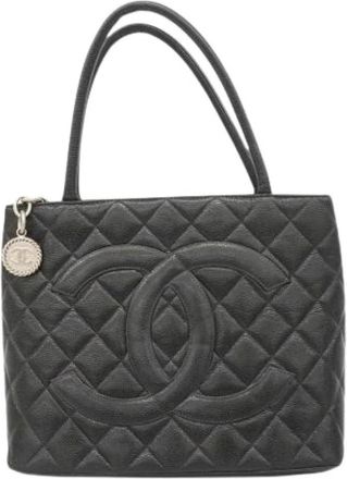 Chanel Pre-owned Tote Bags, female, Black, Size: ONE SIZE Pre-owned Vintage Tote Bag