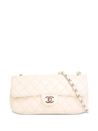 Chanel 2004-2005 Classic Caviar East West Single Flap shoulder bag - Wit