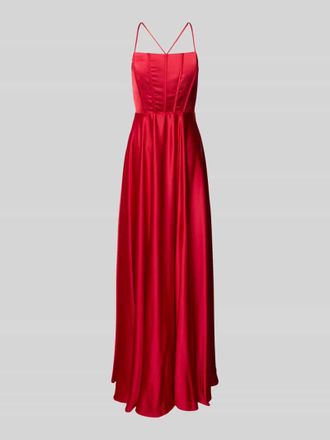 Jake*s Abendkleid mit Spaghettitr&auml;gern in Rot, Gr&ouml;&szlig;e 38