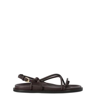 Max Mara Flat Sandals, female, Brown, Size: 10 US Sandals