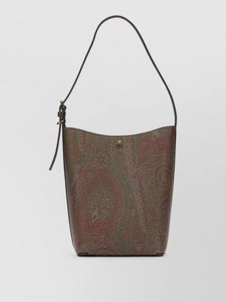Etro small bucket shoulder bag adjustable strap paisley
