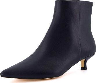 Cushionaire Womens Barbie Kitten Heel Bootie In Black