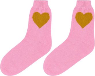 JUMPER 1234 Womens Heart Socks In Candy Mustard