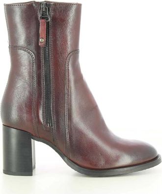 Mjus Bordeaux Damesschoenen Stijlvol Model - Dames - Laarzen met Hak - Rood - 39 EU - Schoenen