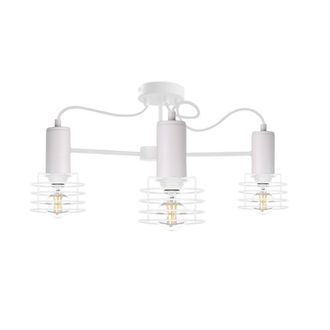 Netlighting Rune Multi Arm Semi Flush Ceiling Light White 60cm 3x E27