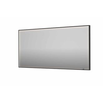 Bernacchini SP19 spiegel - 160x4x80cm rechthoek in stalen kader incl dir LED - verwarming - color changing - dimbaar en schakelaar - geborsteld metal black